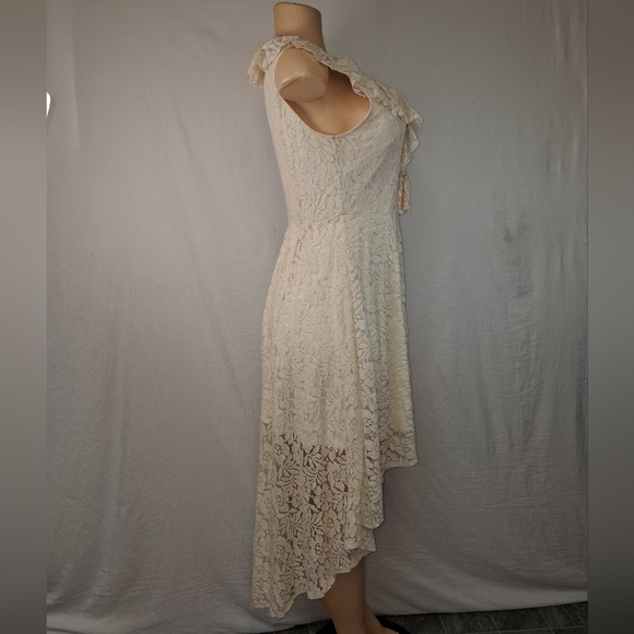 Ryu Cream Lace High Low Dress Size S - Picture 7 of 16